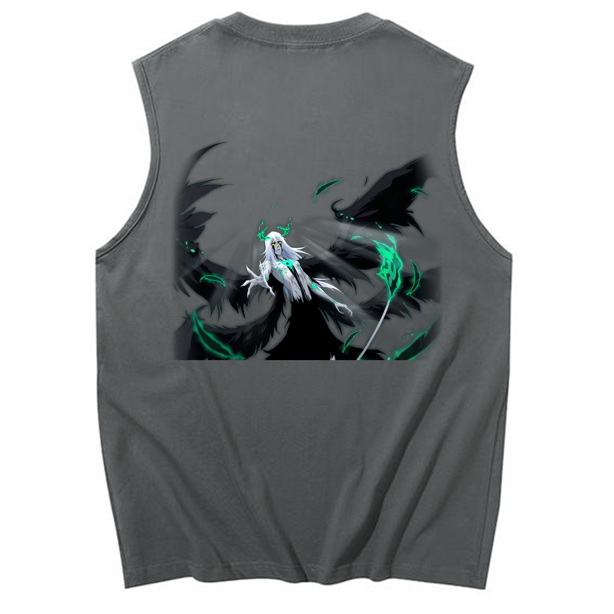 （画像用） ブリーチ ウルキオラ·シファー BLEACH Ulquiorra cifer コットン100％タンクトップ（背面プリント）